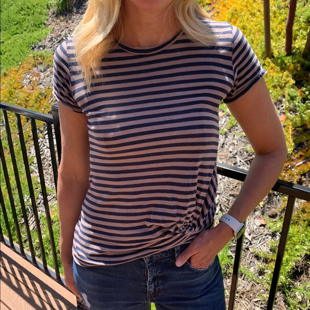 stateside dark tan and black shirt